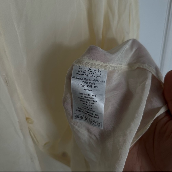 Ba&sh WOMEN'S ULTRA BLOUSE - OFF WHITE size 2 - Picture 9 of 11